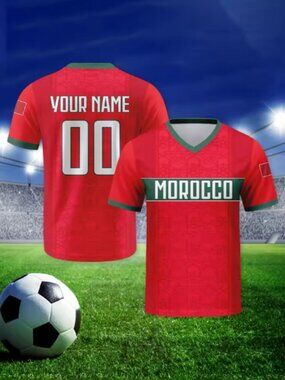 Morocco National Team Style Soccer Jersey - Atlas Lions Pride Football Shirt